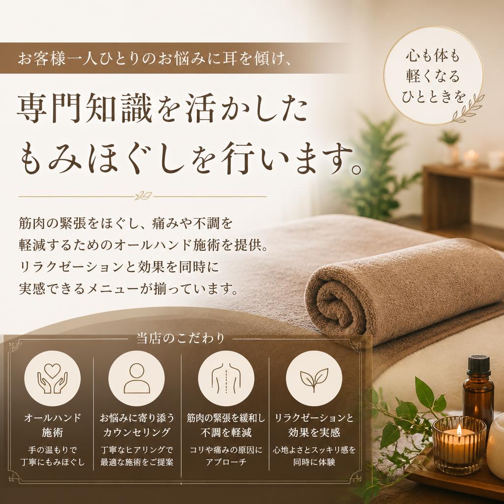当店のこだわり施術
