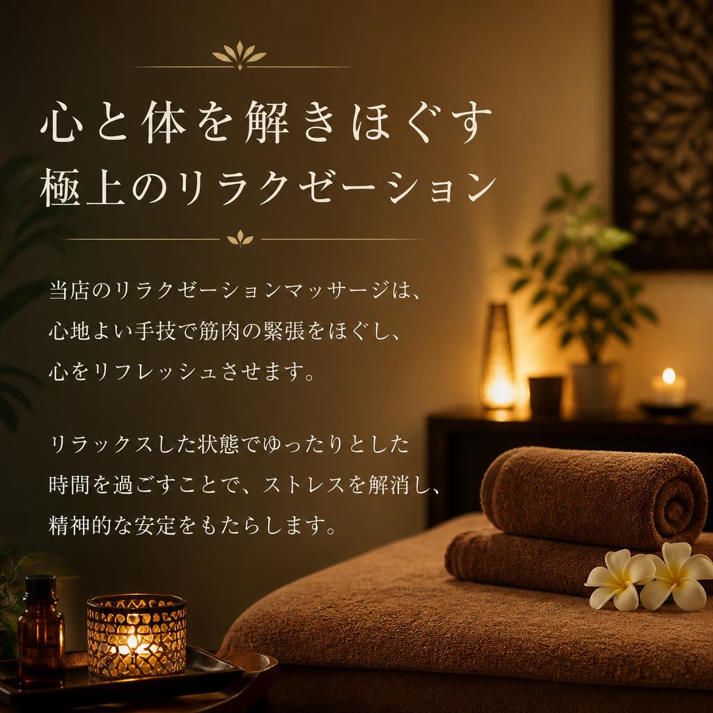リラクゼーションで心を癒す