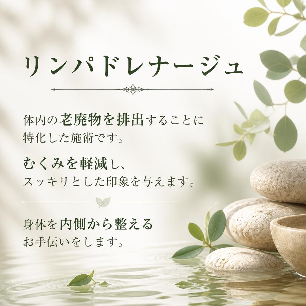 リンパドレナージュでむくみ解消