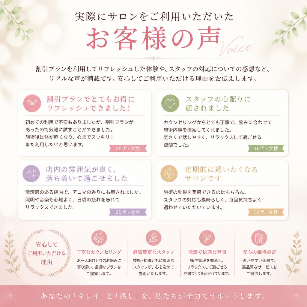 お客様の体験談