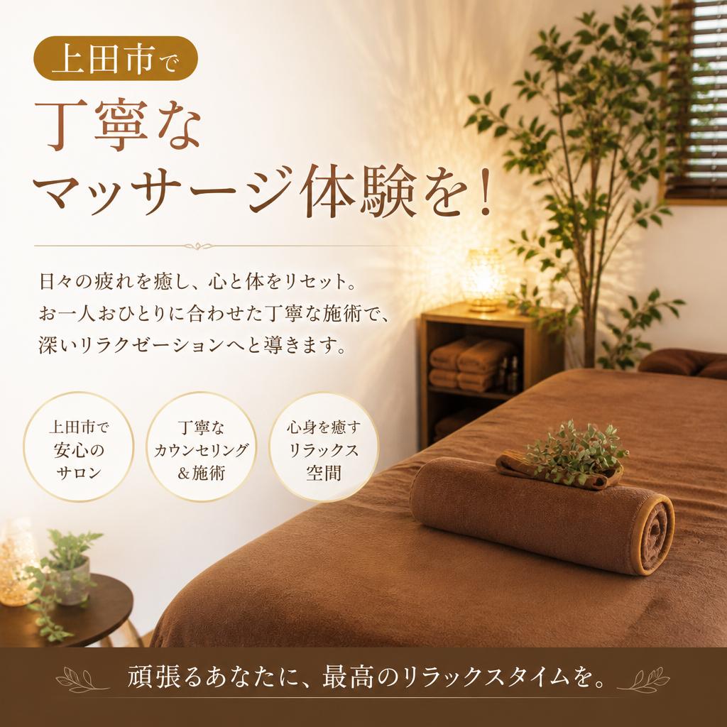 上田市で丁寧なマッサージ体験を！