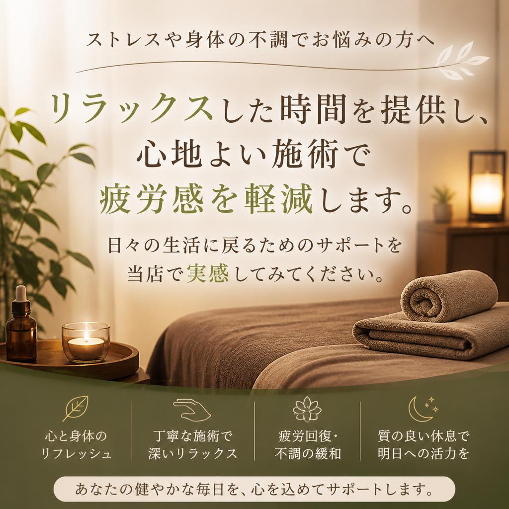 毎日の疲れを解消するためのお手伝い